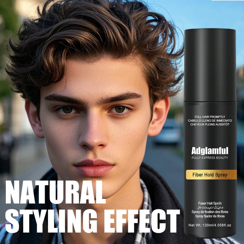 Hair Fiber Spray - Easy-To-Use, Long-Lasting Volume & Texture, Ideal for All Hair Types, with Natural-Looking Fullness