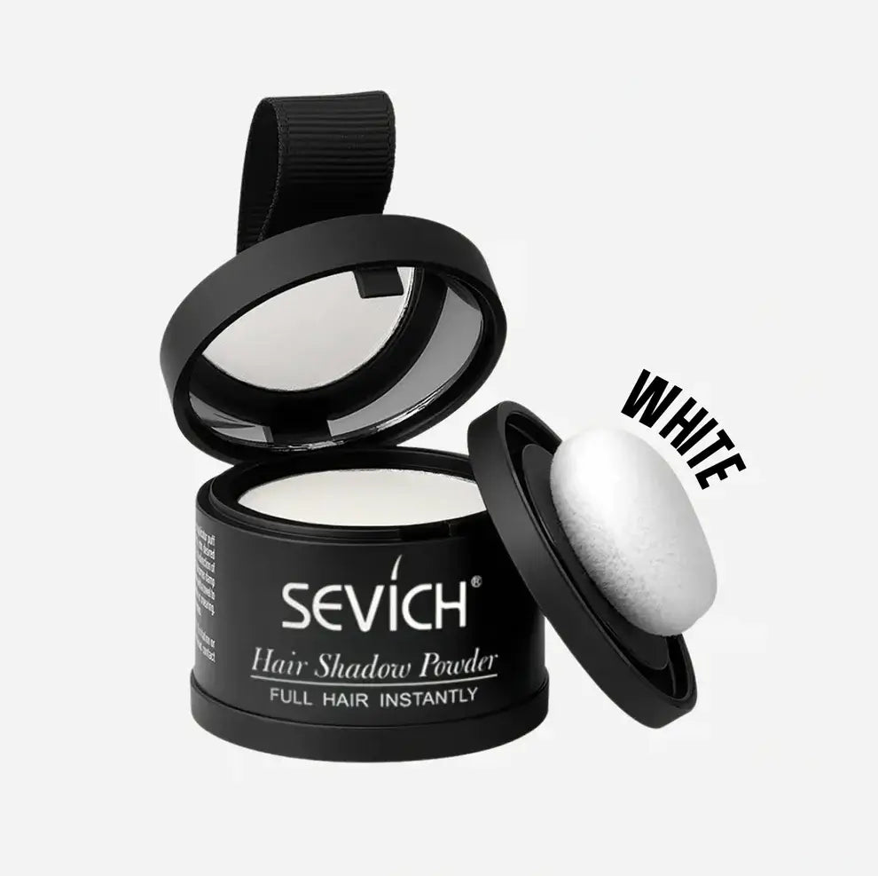 Sevich hair shadow powder with a white sample on a light gray background